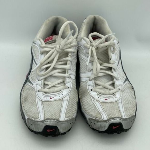 Nike Ladies 8 Reax Run 5 White/Silver/Pink Athletic Running Sneakers 407987-116 - Picture 4 of 5